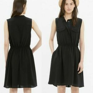 Madewell Black Silk Journey Dress